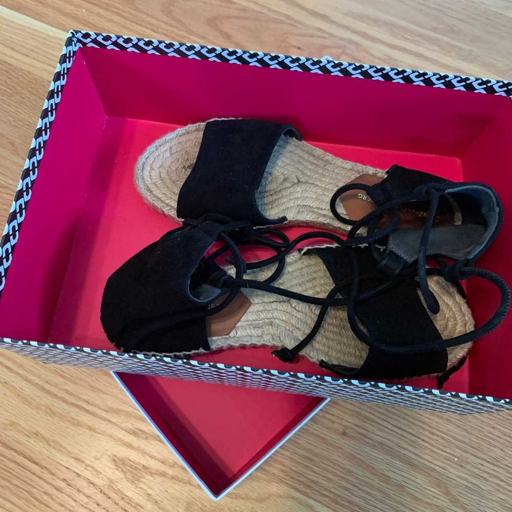 Diane Von Furstenberg Black Espadrille Sandals